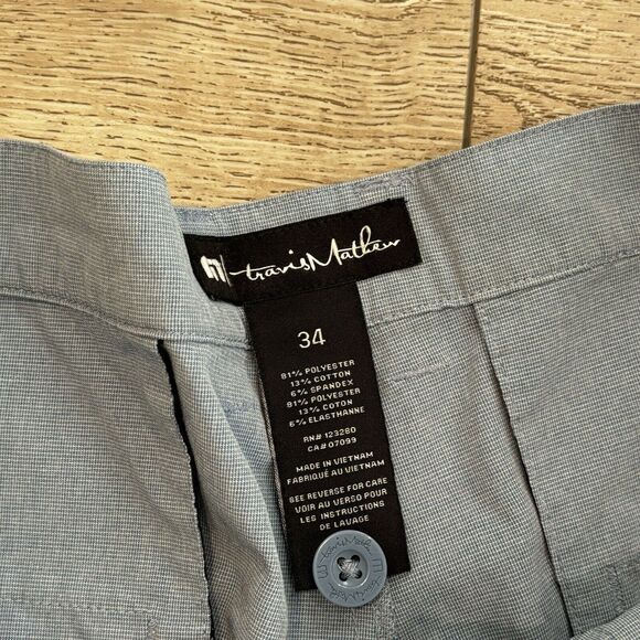 Travis Mathew Beck Shorts Men’s Size 34 Blue Casual Golf Shorts - Picture 3 of 6